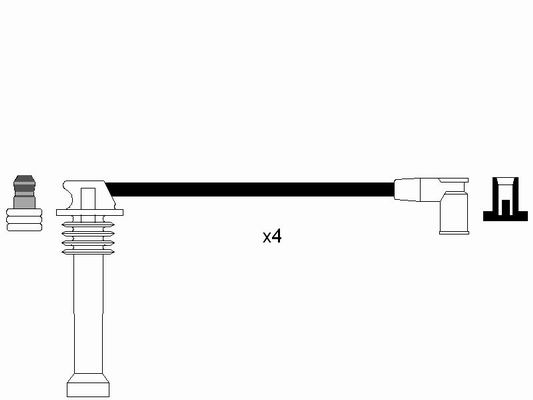 NGK 6984 Kit cavi accensione-Kit cavi accensione-Ricambi Euro