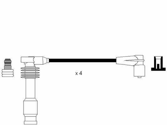 NGK 6995 Kit cavi accensione-Kit cavi accensione-Ricambi Euro