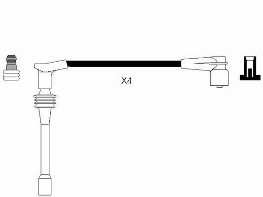 NGK 4944 Kit cavi accensione-Kit cavi accensione-Ricambi Euro