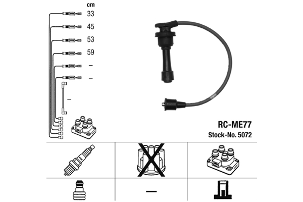 NGK 5072 Kit cavi accensione