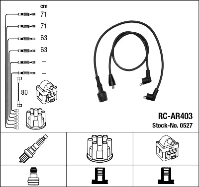 NGK 0527 Kit cavi accensione