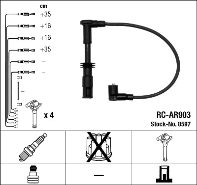 NGK 8597 Kit cavi accensione