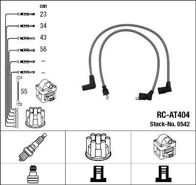 NGK 0542 Kit cavi accensione-Kit cavi accensione-Ricambi Euro