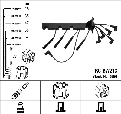 NGK 0556 Kit cavi accensione