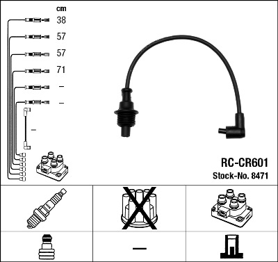 NGK 8471 Kit cavi accensione