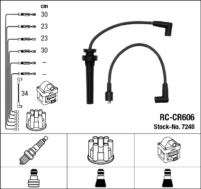 NGK 7248 Kit cavi accensione