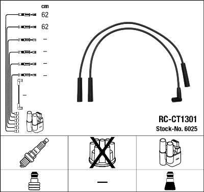 NGK 6025 Kit cavi accensione