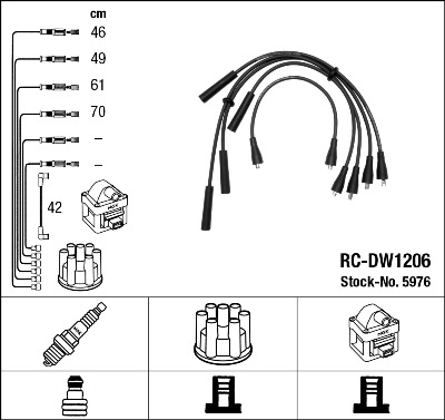 NGK 5976 Kit cavi accensione