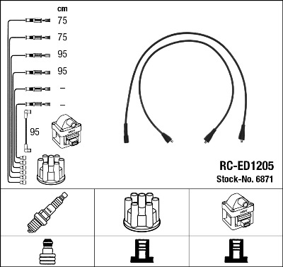 NGK 6871 Kit cavi accensione