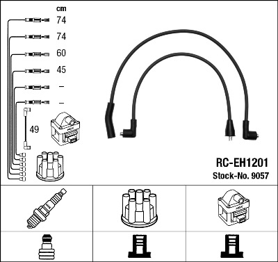 NGK 9057 Kit cavi accensione