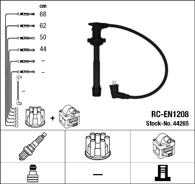 NGK 44265 Kit cavi accensione-Kit cavi accensione-Ricambi Euro