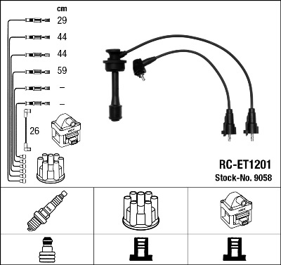 NGK 9058 Kit cavi accensione