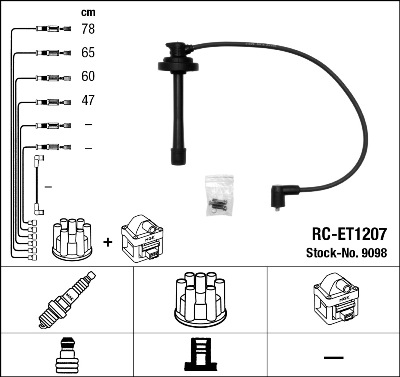 NGK 9098 Kit cavi accensione