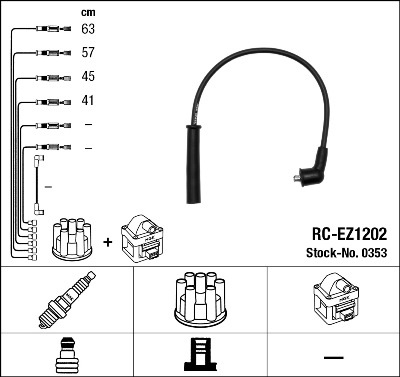 NGK 0353 Kit cavi accensione