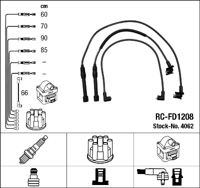 NGK 4062 Kit cavi accensione