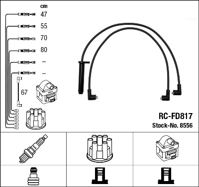 NGK 8556 Kit cavi accensione