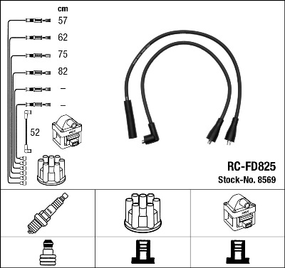 NGK 8569 Kit cavi accensione