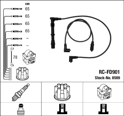 NGK 8589 Kit cavi accensione