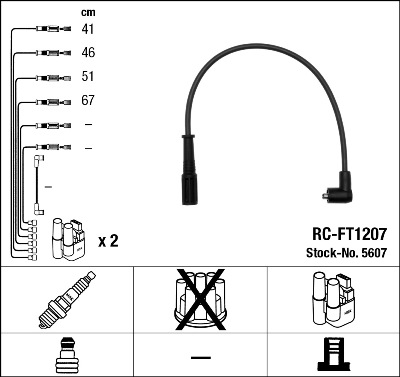 NGK 5607 Kit cavi accensione