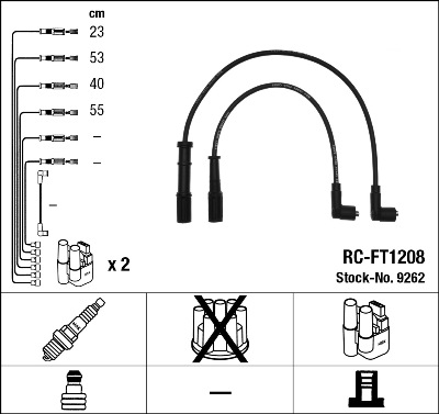 NGK 9262 Kit cavi accensione