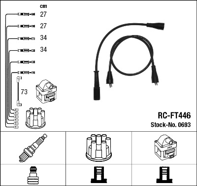 NGK 0693 Kit cavi accensione