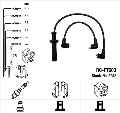 NGK 8202 Kit cavi accensione