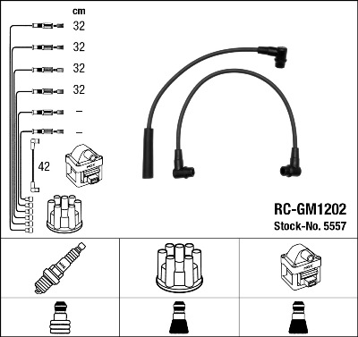 NGK 5557 Kit cavi accensione