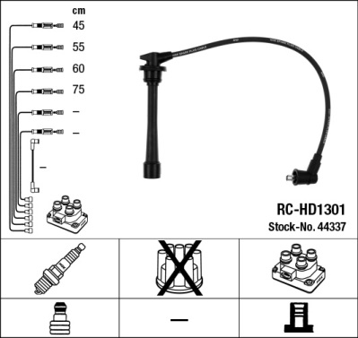 NGK 44337 Kit cavi accensione