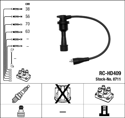 NGK 0711 Kit cavi accensione