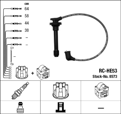 NGK 8573 Kit cavi accensione