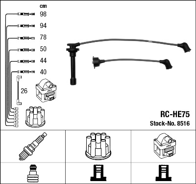 NGK 8516 Kit cavi accensione