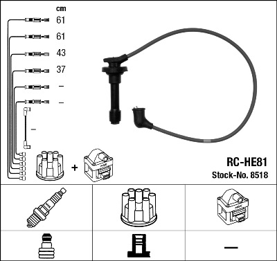 NGK 8518 Kit cavi accensione