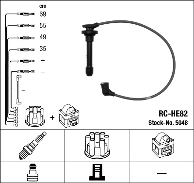 NGK 5048 Kit cavi accensione