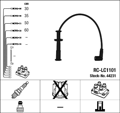 NGK 44231 Kit cavi accensione