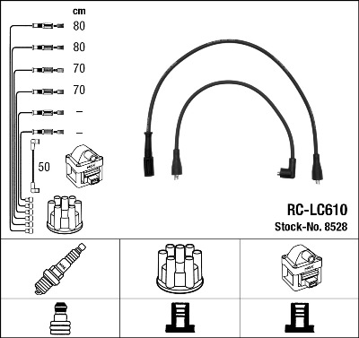 NGK 8528 Kit cavi accensione