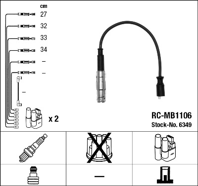 NGK 6349 Kit cavi accensione