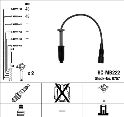 NGK 0757 Kit cavi accensione