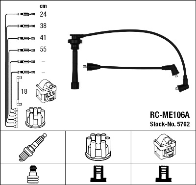 NGK 5762 Kit cavi accensione