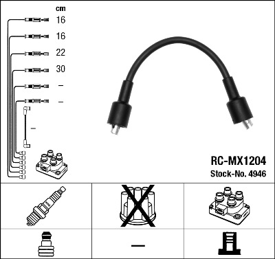 NGK 4946 Kit cavi accensione