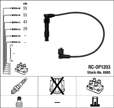 NGK 6995 Kit cavi accensione