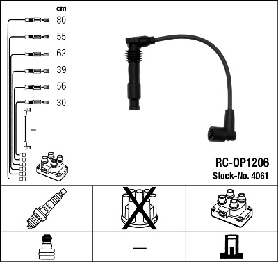 NGK 4061 Kit cavi accensione