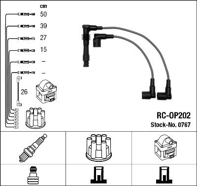 NGK 0767 Kit cavi accensione