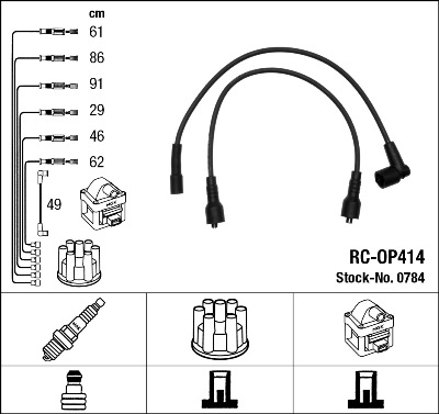 NGK 0784 Kit cavi accensione