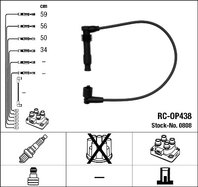 NGK 0808 Kit cavi accensione