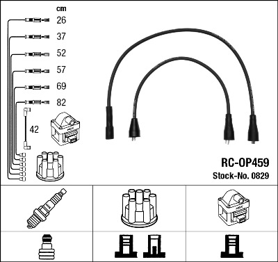 NGK 0829 Kit cavi accensione