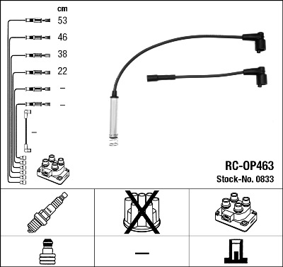 NGK 0833 Kit cavi accensione