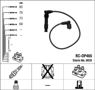 NGK 0835 Kit cavi accensione