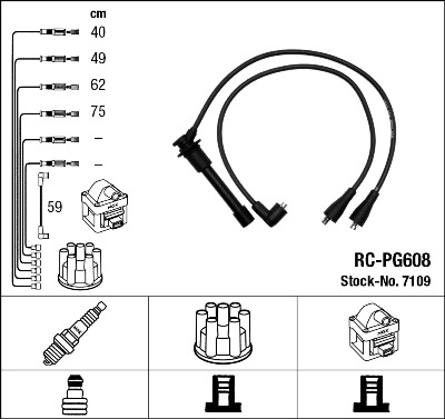 NGK 7109 Kit cavi accensione