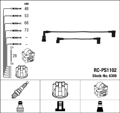 NGK 6309 Kit cavi accensione