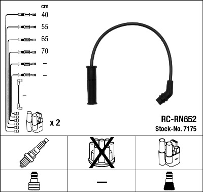 NGK 7175 Kit cavi accensione